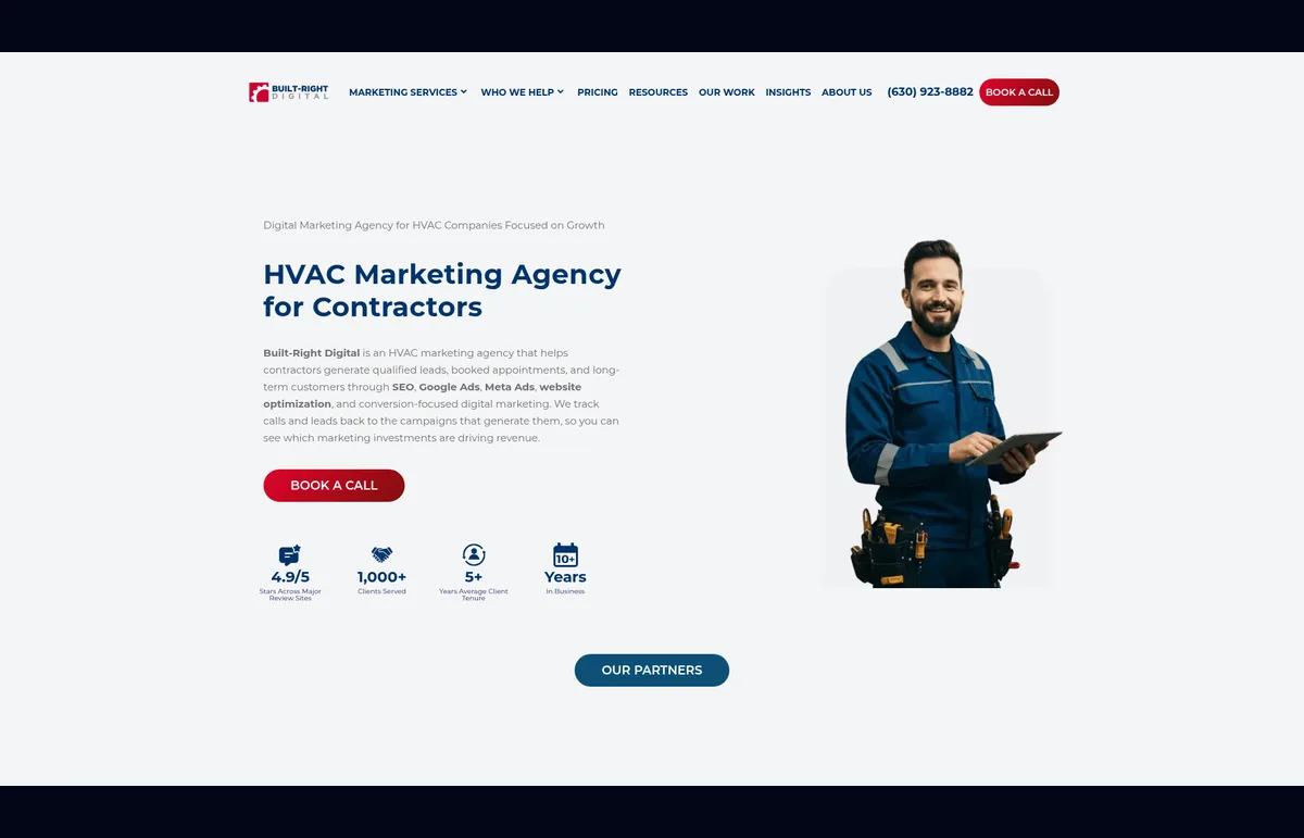 Built-Right Digital public homepage screenshot