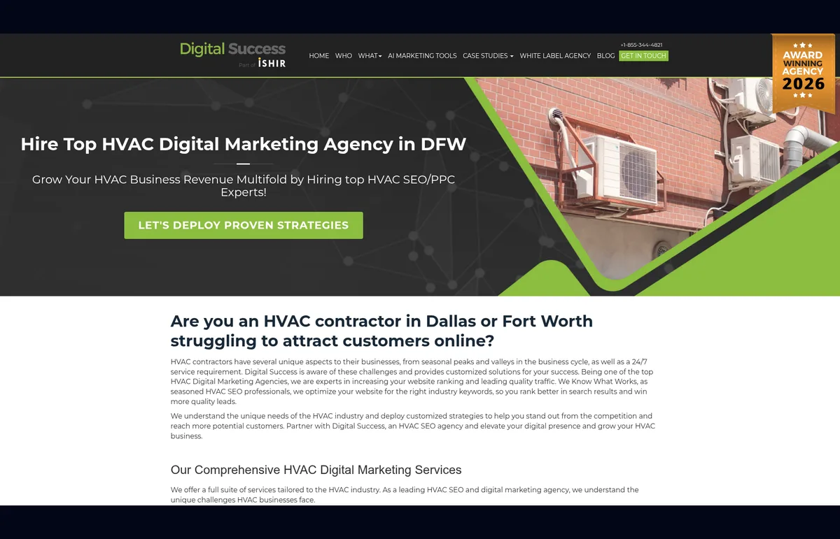 Digital Success public homepage screenshot