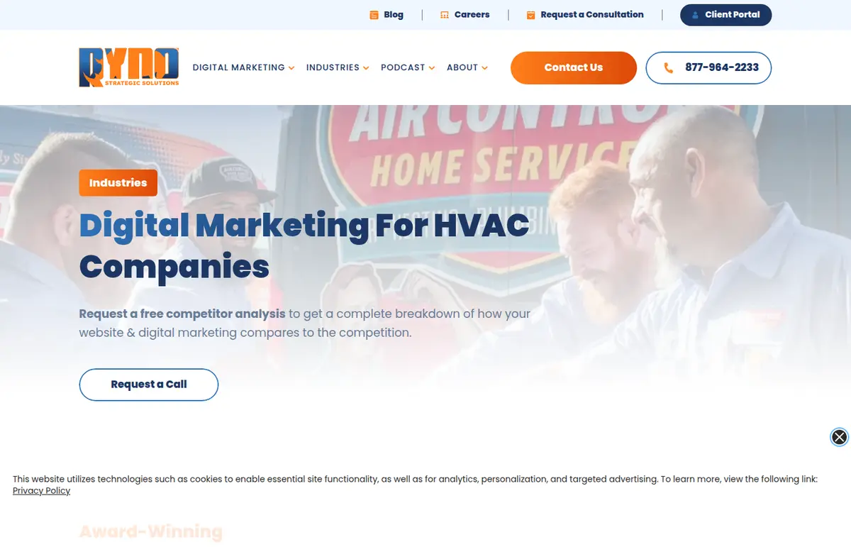 RYNO Strategic Solutions public homepage screenshot